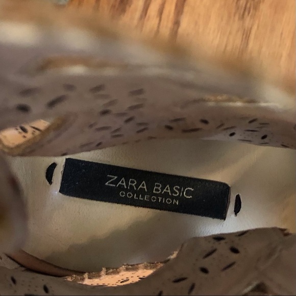 ๐ 6/$60, Zara 100% Leather, Gladiator Style, Cutout Boots, Tan, Size 40/9.5 - Picture 2 of 9